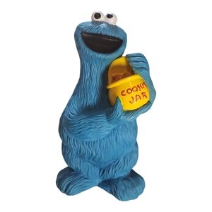 Sesame Street Cookie Monster Vintage Plastic Piggy Bank Early 90's